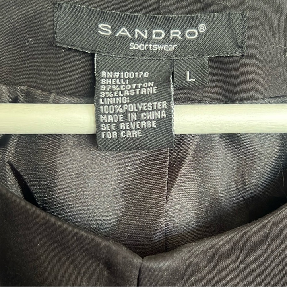 SANDRO CROPPED BOW JACKET WOMENS LARGE - Picture 5 of 5